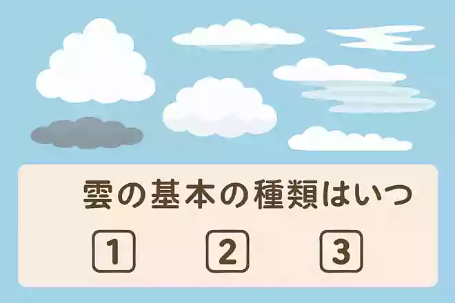 雲の基本の種類はいくつあるでしょう?NEW!