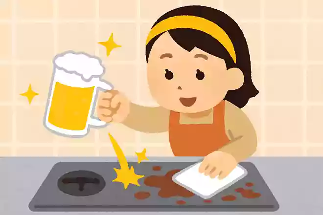 ビールで油汚れが落とせるNEW!