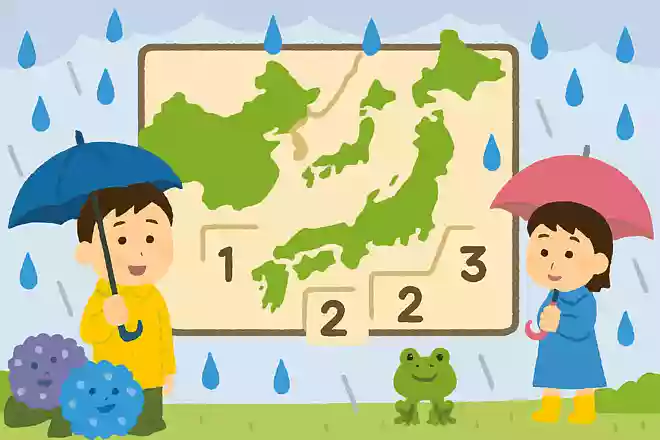 この中で梅雨がある国はどこでしょう?NEW!