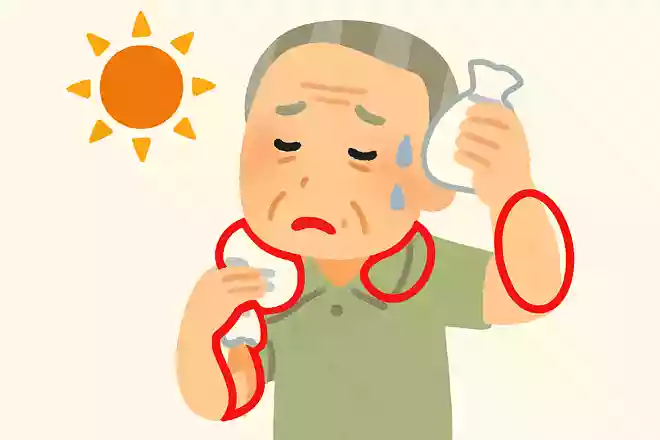 熱中症の疑いがあるときに冷やすと良いとされる体の部位はどこ?
