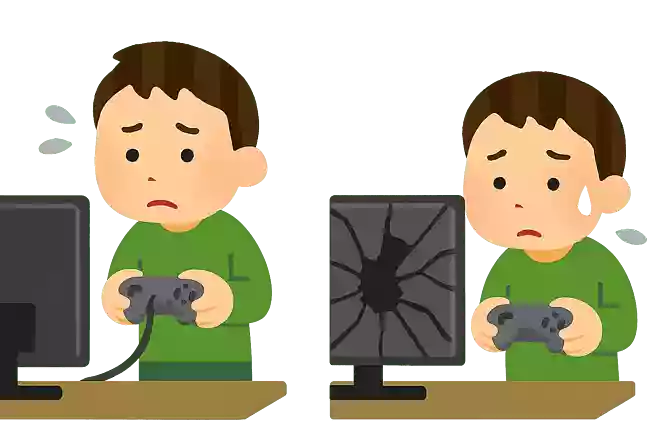 ゲームをするとき、コントローラーに不具合 or 画面が割れているNEW!