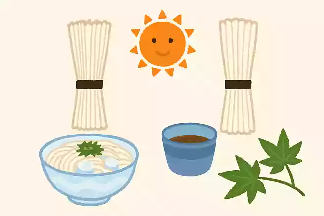 そうめんとひやむぎの違いは太さNEW!