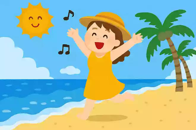 夏は喜び歌い、砂浜は踊る波であなたを招く。デバシシュ・ムリダ