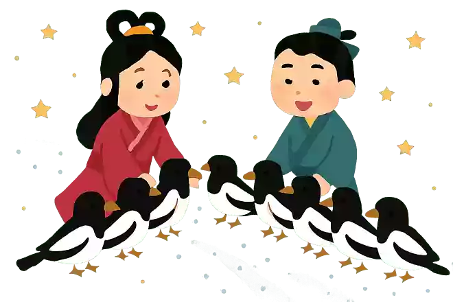 織姫と彦星のために天の川に橋をかけるのはカササギNEW!