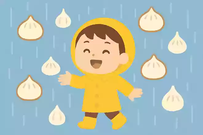 雨粒の形は肉まん型NEW!