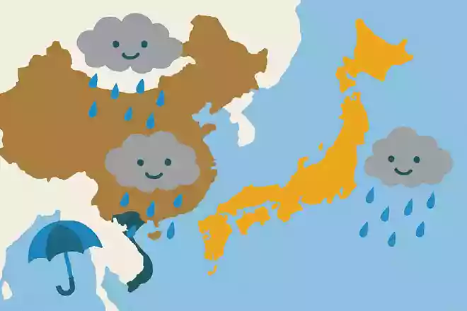 この中で梅雨があるのはどの国でしょう？