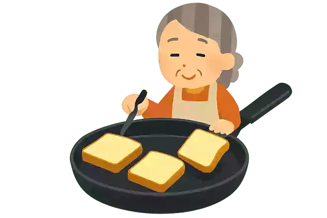 2枚の食パンを並べて焼ける大きいフライパンがあります。このフライパンで3枚の食パンの両面を焼きます。片面を焼くには30秒かかり、「1枚目と2枚目を同時に焼き、3枚目を最後に片面ずつ焼く」という手順にすると、すべての両面を焼き終わるのに合計120秒かかります。この手順より短時間で焼ける方法を考えてみましょう。NEW!