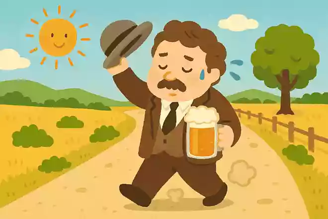 暑い夏の日に、ほこりっぽいイギリスの道を10マイル続けて歩かせてみなさい。そうすれば、彼はビールが発明された理由がすぐに分かるだろうNEW!G・K・チェスタトン
