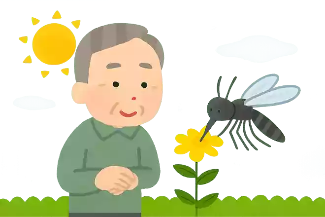 蚊は人間の血以外にも吸うものがあります。それは何でしょうか?NEW!
