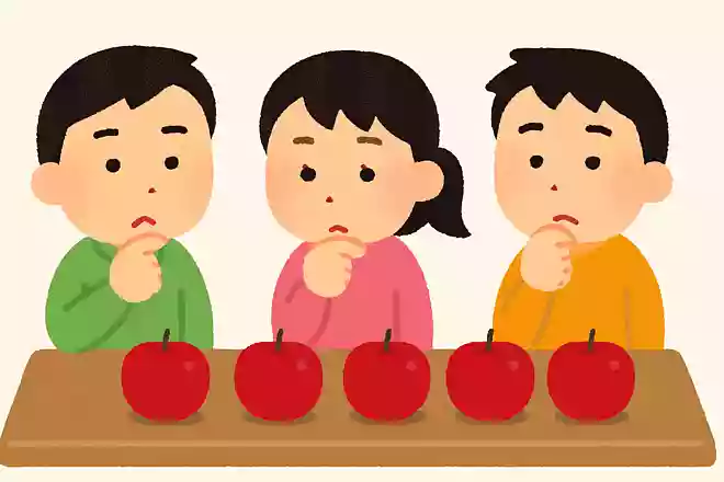 4個のりんごを3人でナイフを使わずに平等にわける方法は?NEW!