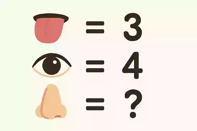 「舌＝3、目＝4、鼻＝？」？に入る数字は何？