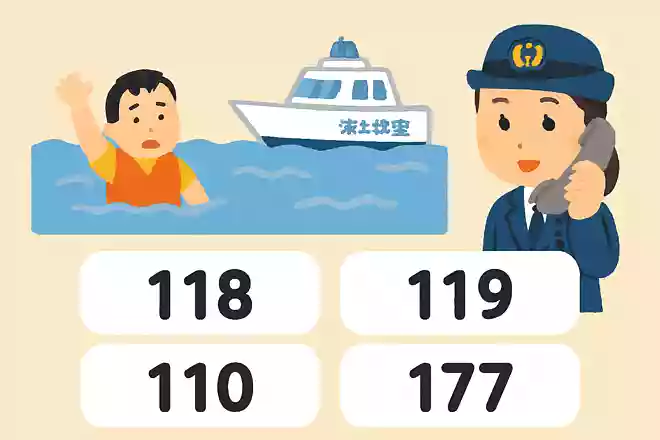 海での事故や事件の際に電話する海上保安庁の番号は？NEW!