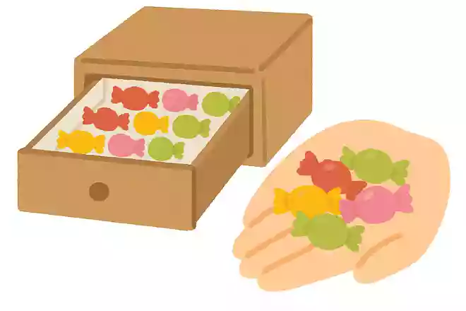 引き出しに20個あめが入っている中から5個取り出したら、何個持っていることになる?NEW!