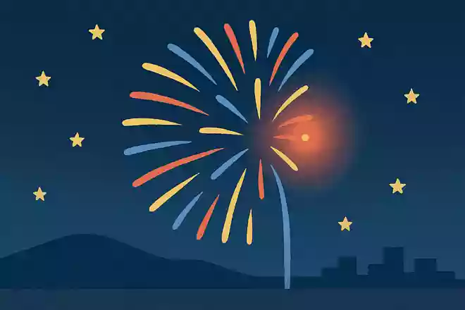 花火を横から見た時はどんな形に見えるでしょうかNEW!