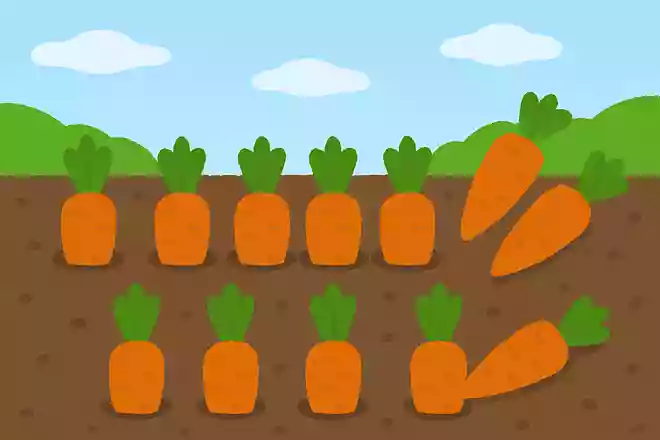 10本実ったにんじんを3本抜いたらあとはいくつ？NEW!