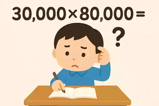 3万+8万は11万。では3万×8万は？NEW!