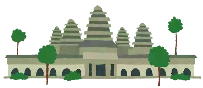 世界文化遺産にも登録されたアンコールワットが描かれている国旗の国はどこでしょうか?