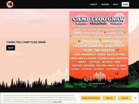 Camp Flog Gnaw Carnival｜音楽フェス・イベント